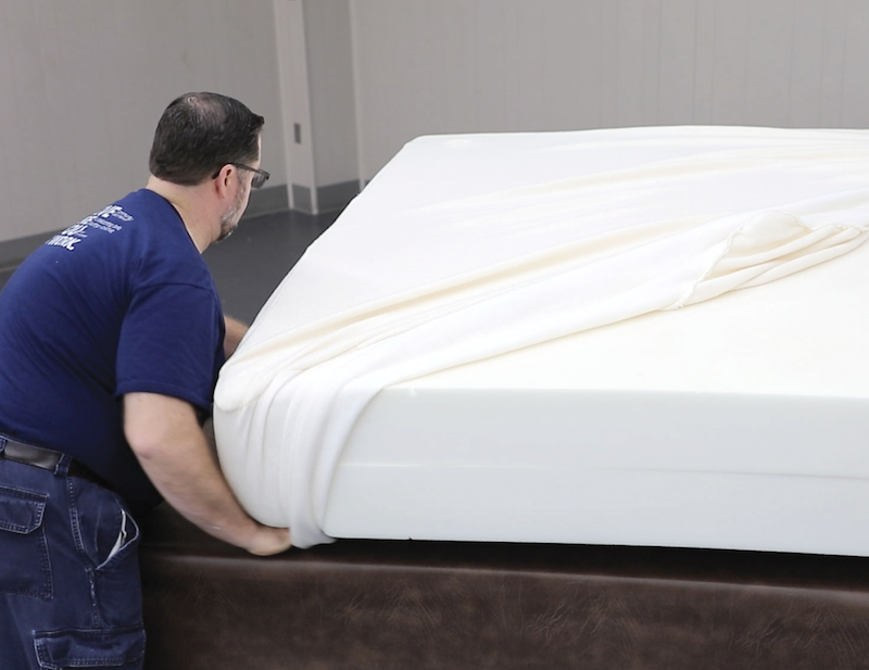 Tietex Innovation 50 Years. It takes only 30 seconds and one worker to install a SmartCap FR mattress cover.